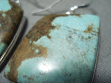 Fabulous Navajo Native American 8 Turquoise Sterling Silver Earrings-Nativo Arts