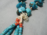 Superior Vintage Navajo Chunky Turquoise Native American Jacla Necklace-Nativo Arts