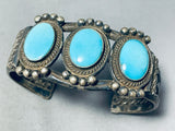 Incomparable Vintage Native American Navajo Sleeping Beauty Turquoise Sterling Silver Bracelet-Nativo Arts