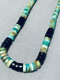 Native American Rare Vintage Santo Domingo Royston Turquoise Jet Necklace-Nativo Arts