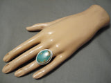 Colossal Vintage Native American Navajo Royston Turquoise Sterling Silver Ring-Nativo Arts