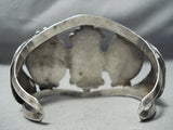 Monster Vintage Native American Navajo Turquoise Boulder Sterling Silver Bracelet Old-Nativo Arts