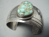 Amazing Vintage Native American Navajo Carico Lake Turquoise Sterling Silver Bracelet-Nativo Arts