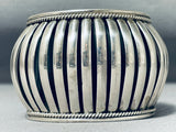 Native American One Of The Most Detailed All Sterling Silver Bracelet-Nativo Arts