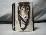 One Best Vintage Native American Navajo Sterling Silver Gold Eagle Ketoh Bracelet Old-Nativo Arts
