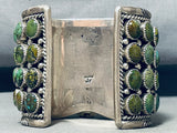 The Best Vintage Native American Navajo Green Spiderweb Turquoise Sterling Silver Watch Bracelet-Nativo Arts