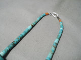 Superior Vintage Navajo Kingman Turquoise Necklace Native American Old-Nativo Arts