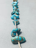 Nuggets Of Turquoise Vintage Native American Navajo Shell Necklace Old-Nativo Arts