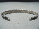 Incredible Vintage Native American Navajo Cerrillos Turquoise Sterling Silver Bracelet Old-Nativo Arts