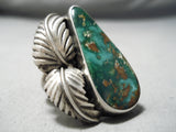Electrifying Vintage Navajo Royston Turquoise Sterling Silver Ring Native American Old-Nativo Arts