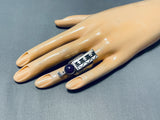 One Of The Most Unique Vintage Native American Navajo Sugilite Sterling Silver Ring-Nativo Arts