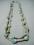 Fantastic Santo Domingo Royston Turquoise Heishi Necklace Native American-Nativo Arts