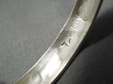 Guaranteed Authentic Vintage Native American Navajo Thomas Singer Sterling Silver Bracelet Old-Nativo Arts