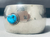 Fabulous Vintage Native American Hopi Morenci Turquoise Sterling Silver Bracelet-Nativo Arts
