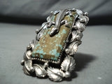 Beautiful San Felipe Native American 8 Turquoise Sterling Silver Gecko Ring-Nativo Arts