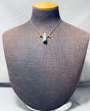 Superb Vintage Native American Navajo Royston Turquoise Sterling Silver Necklace-Nativo Arts