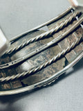 Unrivaled Native American Navajo Signed Huge Kingman Turquoise Sterling Silver Bracelet-Nativo Arts
