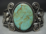 Earlier 1900's Vintage Native American Jewelry Navajo Royston Turquoise Sterling Silver Bracelet Old-Nativo Arts