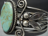 Earlier 1900's Vintage Native American Jewelry Navajo Royston Turquoise Sterling Silver Bracelet Old-Nativo Arts