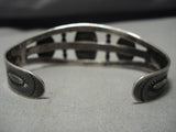 Earlier 1900's Vintage Native American Navajo Royston Turquoise Sterling Silver Bracelet Old-Nativo Arts