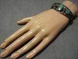 Earlier 1900's Vintage Native American Navajo Royston Turquoise Sterling Silver Bracelet Old-Nativo Arts