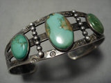 Earlier 1900's Vintage Native American Navajo Royston Turquoise Sterling Silver Bracelet Old-Nativo Arts