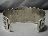 Earlier 1900's Vintage Native American Navajo Waving Sterling Silver Bracelet Old-Nativo Arts