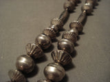 Earlier 1900's Vintage Navajo Hand Pounded Native American Jewelry Silver Necklace Old-Nativo Arts