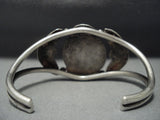 Earlier 1900's Vintage Navajo Native American Jewelry jewelry Repoussed Sterling Silver Turquoise Bracelet-Nativo Arts
