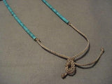 Earlier 1900's Vintage Navajo Native American Jewelry jewelry Turquoise Nugget Heishi Necklace Old-Nativo Arts