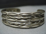 Earlier 1900's Vintage Navajo Sterling Silver Bracelet Old Cuff Native American Jewelry-Nativo Arts
