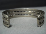 Earlier 1900's Vintage Navajo Sterling Silver Bracelet Old Cuff Native American Jewelry-Nativo Arts
