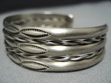 Earlier 1900's Vintage Navajo Sterling Silver Bracelet Old Cuff Native American Jewelry-Nativo Arts