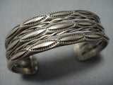Earlier 1900's Vintage Navajo Sterling Silver Bracelet Old Cuff Native American Jewelry-Nativo Arts