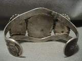 Earlier Huge! Vintage Navajo Domed Turquoise Native American Jewelry Silver Bracelet Old Jewelry-Nativo Arts