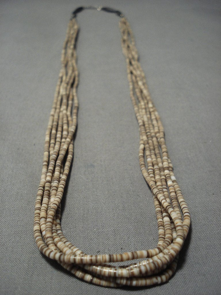 Earlier Vintage Navajo All Heishi Sterling Silver Native American