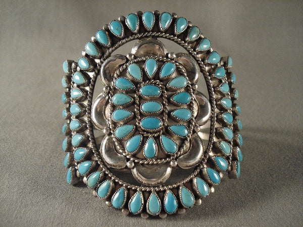 Earlier Vintage Navajo Turquoise Native American Jewelry Silver