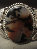 Earlier Vintage Navajo Wood Native American Jewelry Silver Bracelet Old-Nativo Arts