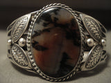 Earlier Vintage Navajo Wood Native American Jewelry Silver Bracelet Old-Nativo Arts