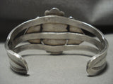 Early 1900's 'Big Natural Royston' Thicker Vintage Navajo Native American Jewelry Silver Bracelet Old-Nativo Arts