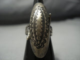 Early 1900's Old Stamp Vintage Native American Jewelry Navajo Sterling Silver Ring Old-Nativo Arts