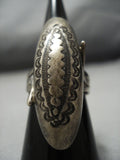 Early 1900's Old Stamp Vintage Native American Jewelry Navajo Sterling Silver Ring Old-Nativo Arts