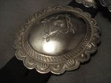Early 1900's Opulent Vintage Navajo Hand Pounded Native American Jewelry Silver Concho Belt-Nativo Arts