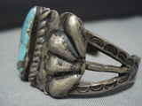 Early 1900's Vintage Native American Jewelry Navajo Ingot Or Sterling Silver Natural Turquoise Bracelet-Nativo Arts