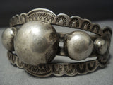 Early 1900's Vintage Native American Jewelry Navajo Sterling Silver Bracelet Cuff Old-Nativo Arts
