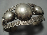 Early 1900's Vintage Native American Jewelry Navajo Sterling Silver Bracelet Cuff Old-Nativo Arts