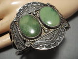 Early 1900's Vintage Native American Navajo Cerrillos Turquoise Sterling Silver Bracelet-Nativo Arts