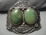 Early 1900's Vintage Native American Navajo Cerrillos Turquoise Sterling Silver Bracelet-Nativo Arts
