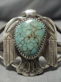 Early 1900's Vintage Native American Navajo Spiderweb Turquoise Sterling Silver Bracelet-Nativo Arts
