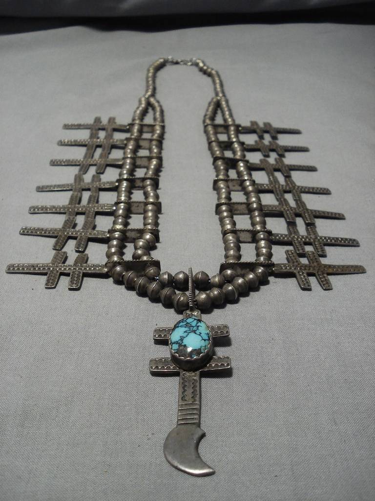 Early 1900's Vintage Native American Navajo Sterling Silver Squash